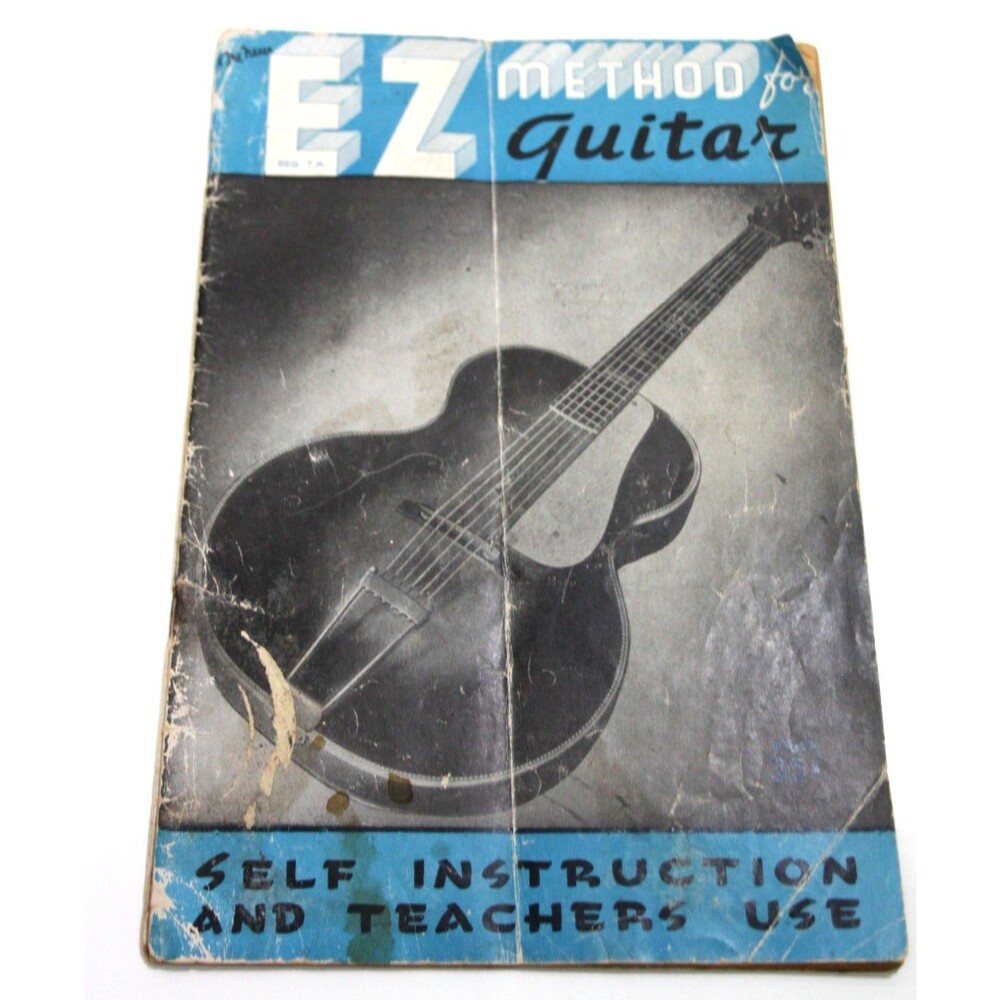 EZ Method Guitar Self Instruction Teachers Use 1937 WM Smith Chords Word Vintage